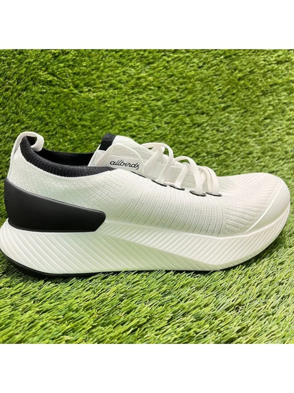Allbirds Tree Glider Womens Size 10 White Black Athletic Running Shoes Sneakers